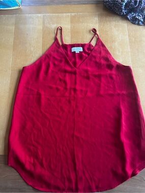 LOFT Red V-Neck Spaghetti-Strap Camisole